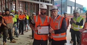 picture of award on site