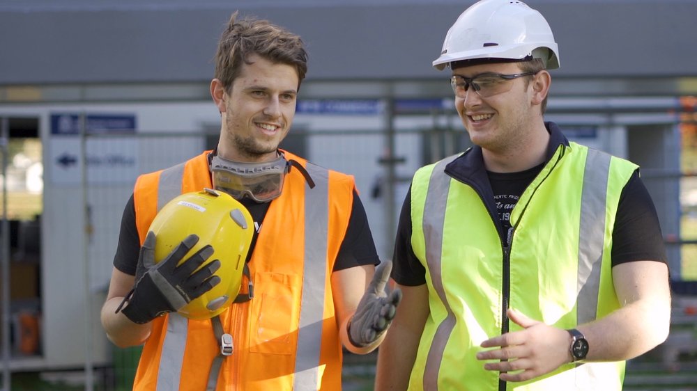 two mates chatting after work (1)